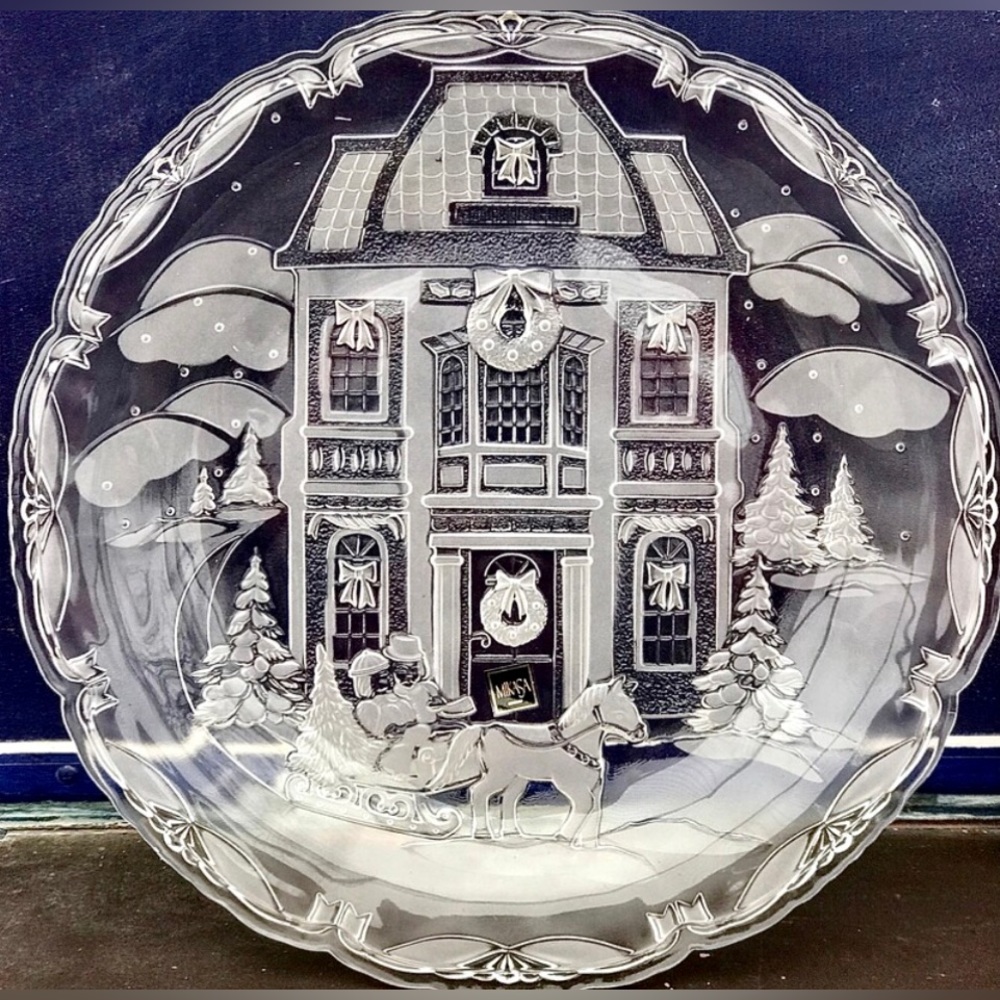 Vintage Retired Brand New Old Stock MIKASA WINTER WONDERLAND Hostess Platter